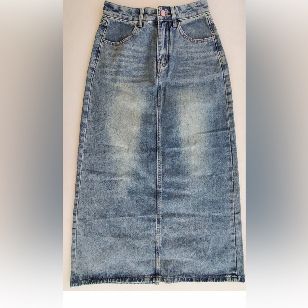 New Women's Denim Pencil Skirt Maxi Skirt